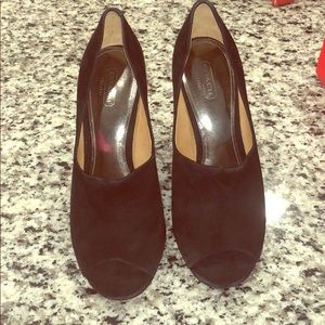 COACH Black peep toe pumps